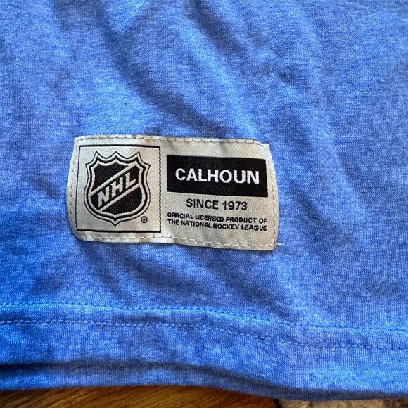 NHL OFFICIAL {NWT} Calhoun Women's New York Rangers Tee | Medium | blue white - Picture 4 of 8